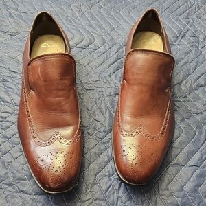 Clarks Men's Cordovan Leather Loafers mems sz 13